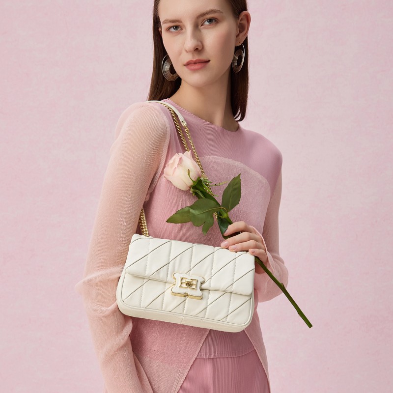 Women's chain bag rhombic leather one shoulder underarm bag